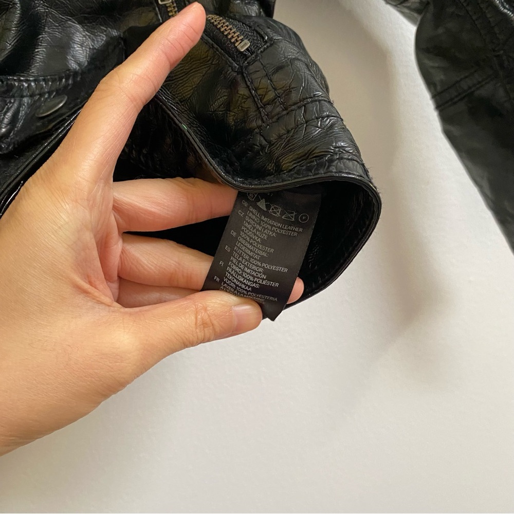 H&M Girls Moto Jacket 4-5 - Picture 3 of 4